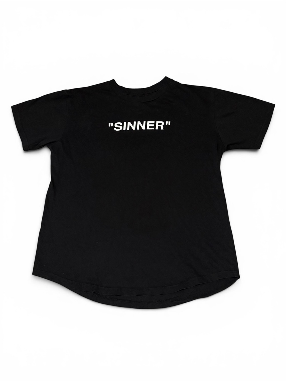 "SINNER" Black Graphic Kids Tee